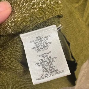 Ann Taylor LOFT Olive Green Sequin Pocket Merino Wool Cardigan Sweater XS thumbnail 6