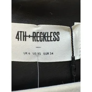 4th & Reckless Benson Jacket Women XS Black Full Zip Side‎ Pockets Long Sleeve thumbnail 5