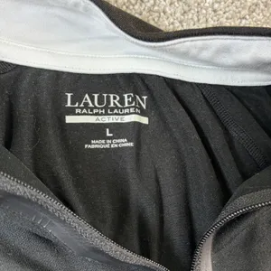 Lauren Ralph Lauren‎ Active Black Short Sleeve Zip Golf Athletic Top - L thumbnail 3
