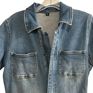 Judy Blue Women's Denim Jumpsuit Size S Casual Short Sleeve‎ Blue thumbnail 14
