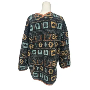 Acoa Sherpa Cardigan Jacket Boho Outdoor Oversized Hiking Women's Size‎ Large thumbnail 6