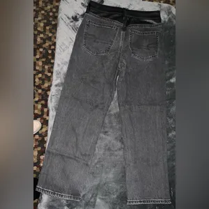 American Eagle Vegan Leather Ankle Straight Jean Size 4 Short New with tags thumbnail 8