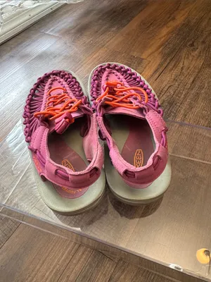 Keen Woven Sport Sandals in Pink and Orange thumbnail 4