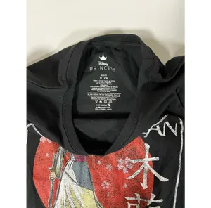 Black Red ‘Mulan: Honor To Us All’ Movie Graphic Short Sleeve T-Shirt Top Blouse Tee Size S 🌹✨ thumbnail 3