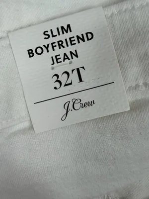 NWT J.Crew Slim Boyfriend Jeans Womens 32 Tall White All Day Stretch BF535 thumbnail 7