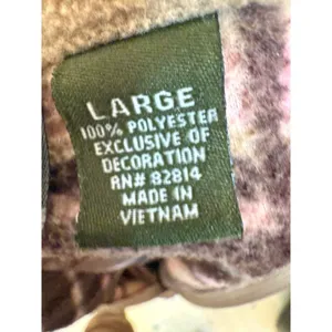 Vintage Y2K Fleece Mountain Lake Brown/Pink Plaid Vest Sleeveless‎ Women's L thumbnail 2
