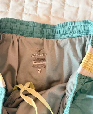 Nike DRI-FIT Blue White And Neon Yellow Tempo Shorts Size XS thumbnail 3