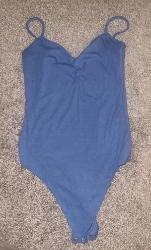American Eagle Outfitters Navy Blue Ribbed Bodysuit thumbnail 1
