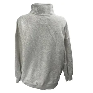 Abercrombie & Fitch Soft Max Women Gray 1/4 Zip Long Sleeve Fleece Sweatshirt M thumbnail 2