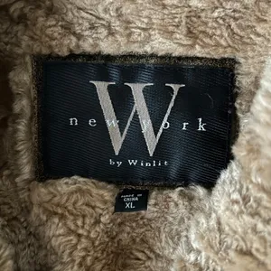 Vintage Leather Jacket Genuine Leather Brown Faux Fur Trim Belted Size XL thumbnail 6