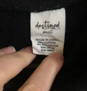 Black Cropped Hoodie thumbnail 3