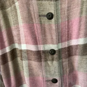 Allison Daley Women's Size 16 Plaid Shacket Button Front Shirt Jacket Pink Brown thumbnail 6