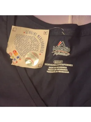 MAJESTIC - Cleveland Indians shirt blue red size small thumbnail 3