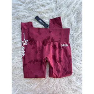 Civil Regime Blush Red Reaper Wash Kelly Seamless Leggings Size Medium thumbnail 3