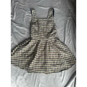 BCBGMAXAZRIA Unbranded Houndstooth Pinafore Dress SIZE M thumbnail 3