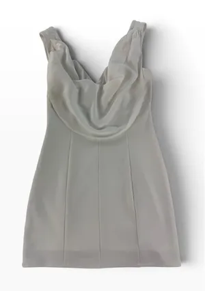 Lulus White Plunging V-Neck Halter Mini Dress Size S thumbnail 1
