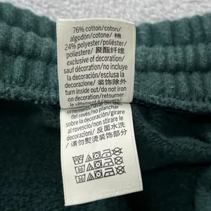 PINK Victoria's Secret Campus Fleece Shorts Medium Green Varsity Crest Raw Hem thumbnail 7