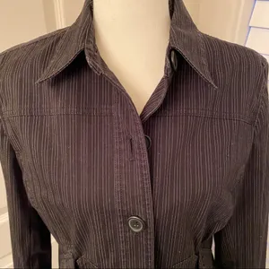 Jones New York|| Black /white striped jacket thumbnail 2