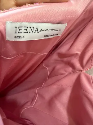 IEENA by MAC DUGGAL Sequined Draped V Neck Gown size 8 thumbnail 5