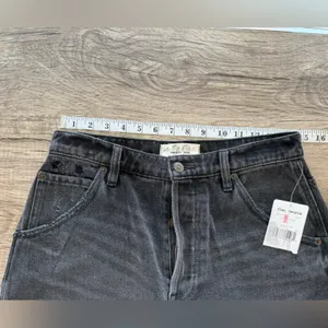 Free People‎ | Brea Cut Off Skirt | Faded Black size 29 NWT thumbnail 4