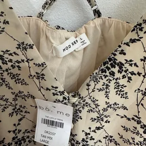 Mod Ref Tan Black Sleeveless Slip Dress thumbnail 3