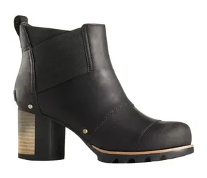 Sorel Addington Chelsea Leather Boots Block Heel Minimalist Gorp Waterproof thumbnail 1