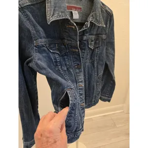 Gap Vintage Denim Jacket Y2K Red Tag M Womens Blue Medium Wash Trucker Jean thumbnail 3