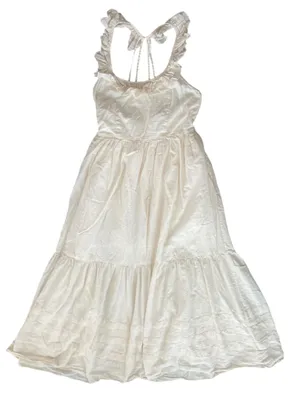 Christy Dawn Women’s Clemence Regenerative Organic Cotton Maxi Dress Pearl White thumbnail 2