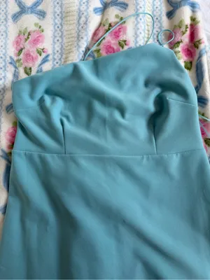 Abercrombie & Fitch Baby Blue One-Shoulder Mini Dress thumbnail 4