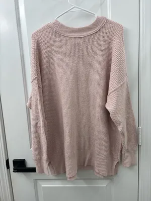Aerie oversized sweater pink thumbnail 6