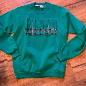 Vintage Handmade Professional Fringe Sweatshirt Crewneck USA Jerzees Shirt M thumbnail 1