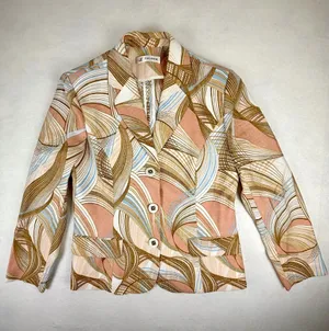 Vintage‎ Y2K Abstract Print Blazer Jacket Women’s Size 6 Retro Mod thumbnail 1