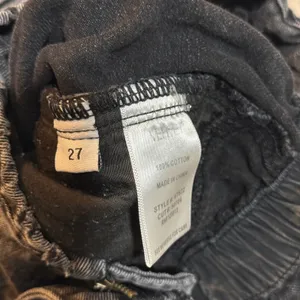 Vervet Paperbag Waist Mom Jeans Size 27 Black‎ Acid Wash High Rise Vintage Retro thumbnail 4