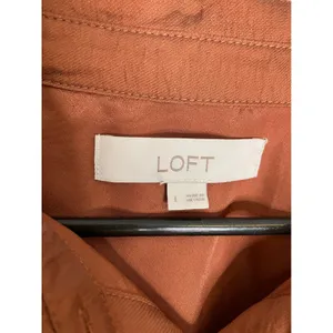 LOFT Sleeveless Top Women L Rust‎ Brown Excellent Buckle Halter Neck Blouse thumbnail 2