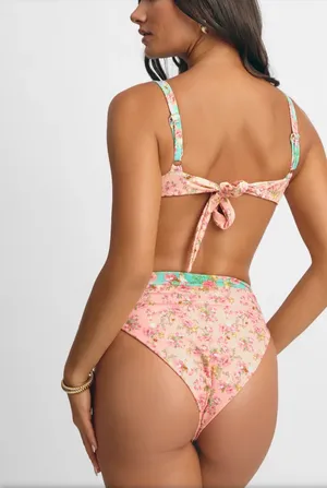 Blackbough Valentina High Waist Bottoms & Cynthia Triangle Top in "Bunny Hop" thumbnail 2