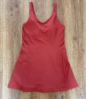 Old Navy Active‎ Powersoft Go-Dry Exercise Dress Rust Red Built-in Shorts Medium thumbnail 1