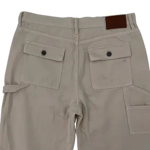 Hidden Los Angeles Cream Ivory Wide Leg Cargo Painter Pants Jeans Utility Sz 31 thumbnail 7