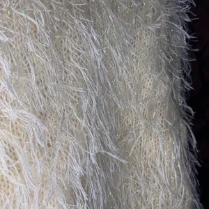 Fluffy, Sparkly, Vintage Cream Mohair Knit Sweater thumbnail 4