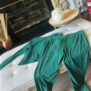 Stars Above Green Sparkly Two Piece Pajamas Set Size XXL thumbnail 11