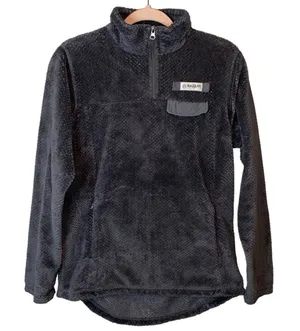 Magellan Outdoors Gray Quarter Zip Fleece Pullover Medium Outdoor Cozy Athleisure thumbnail 1