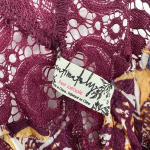 Intimately Free People Size XS Sleeveless Slip Dress Purple‎ Lace Floral Print thumbnail 5