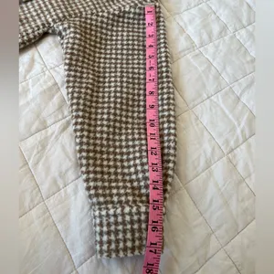 Forever 21 Brown & Cream Brushed Houndstooth Longline Shacket - Small thumbnail 8