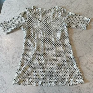 Women's Juniors American Rag Cie Sheer Embroidered‎ Polka Dot Top Size Medium thumbnail 1