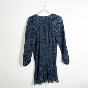 Madewell Crinkle Georgette Mini Dress in Floral Blue Large thumbnail 7