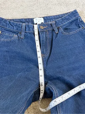 Kate Spade X Target Women’s High Rise Straight Leg Wide Cuff Jeans Dark Wash 6 thumbnail 12