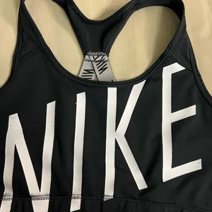 Nike Black Sports Bra | Bold Logo Front | Size Small thumbnail 4