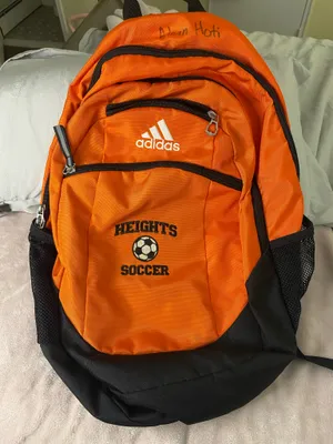 adidas Orange and Black Heights Soccer Backpack thumbnail 1