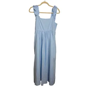 LAKE Lolly Midi Swiss Dot Dress in Blue Women’s Sz. S thumbnail 2
