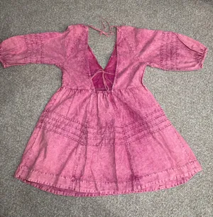 Free People Pink Denim Dress Mini thumbnail 3