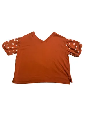 Daily Practice Orange Crop Puff Sleeve Top thumbnail 2